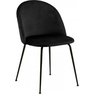 Louise black upholstered chair Actona