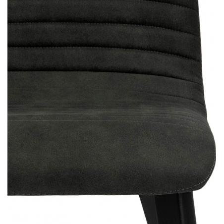 Modne Krzesło drewniane tapicerowane Arosa czarne Actona do jadalni, salonu i kuchni.