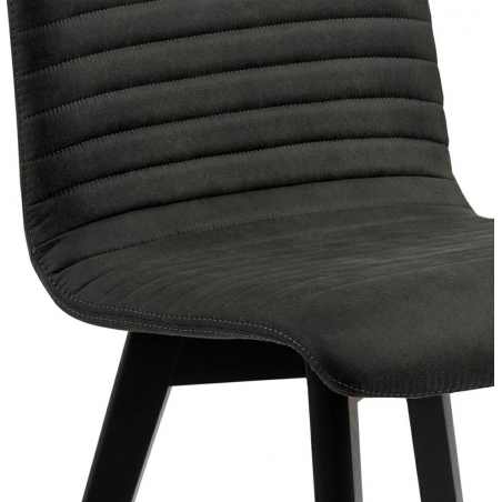 Arosa black upholstered wooden chair Actona