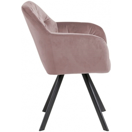 Lola pink velvet chair with armrests Actona