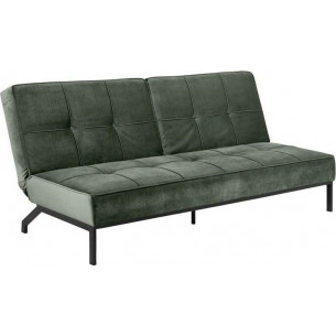 Perugia green 3 seater velvet sofa bed Actona