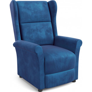 Agustin II navy blue velvet armchair Halmar