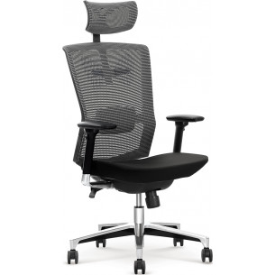 Ambasador black mesh office chair with headrest Halmar