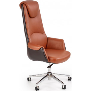 Calvano brown cabinet office chair with headrest Halmar