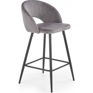 H-96 65 grey velvet bar chair Halmar