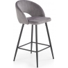 H-96 65 grey velvet bar chair Halmar