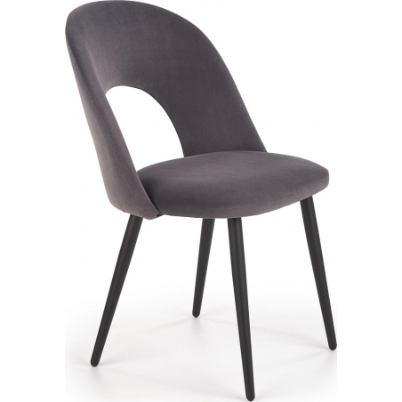 Stylowe Krzesło welurowe K384 Velvet popiel Halmar do jadalni, salonu i kuchni.