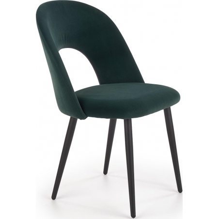 Stylowe Krzesło welurowe K384 Velvet Ciemno zielone Halmar do jadalni, salonu i kuchni.