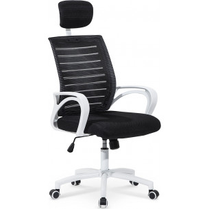 Socket black office chair with headrest Halmar