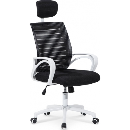 Socket black office chair with headrest Halmar