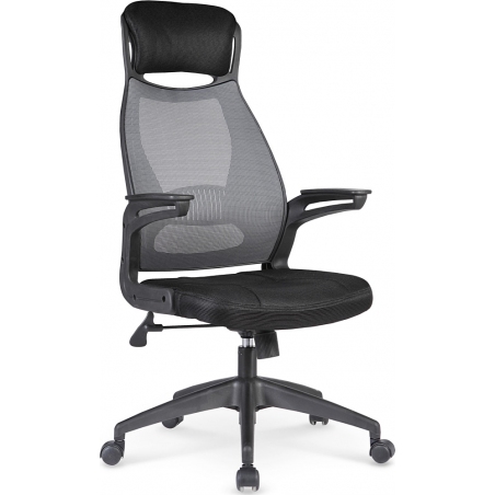 Solaris black mesh office chair with headrest Halmar