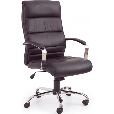 Teksas black leather office chair Halmar