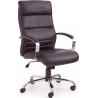 Teksas black leather office chair Halmar