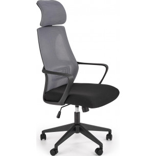 Valdez grey&amp;black mesh office chair with headrest Halmar