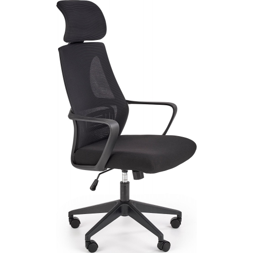 Valdez black mesh office chair with headrest Halmar
