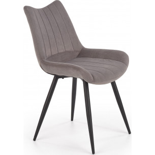 K388 grey velvet chair Halmar