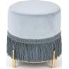 Cosby light blue round pouffe with gold legs Halmar