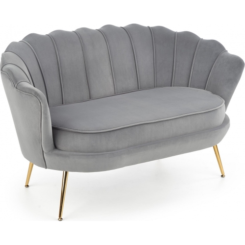 Amorinito Velvet 133 Grey S Sofa, Sofa With Gold Legs Uk