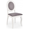 Barock grey&amp;white upholstered wooden chair Halmar