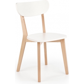 Buggi white scandinavian wooden chair Halmar