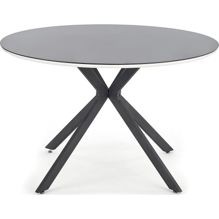 Avelar 120 black round glass dining table Halmar