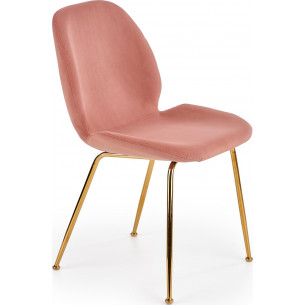 K381 pink velvet chair with gold legs Halmar