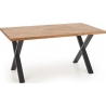 Apex 160x90 black&amp;oak wooden dining table Halmar
