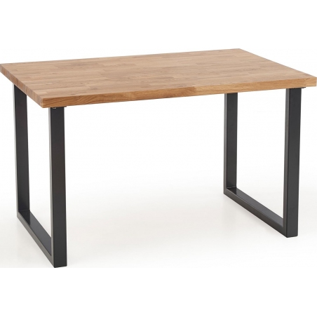 Stylowy Stół z drewna dębowego industrialny Radus 120x78 Czarny Halmar do kuchni, jadalni i salonu.