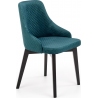 Toledo III Velvet dark green&amp;black quilted upholstered chair Halmar