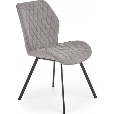 Stylowe Krzesło tapicerowane pikowane K360 Popiel Halmar do jadalni, salonu i kuchni.