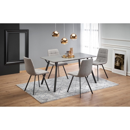 Stylowe Krzesło tapicerowane pikowane K402 Popiel Halmar do jadalni, salonu i kuchni.