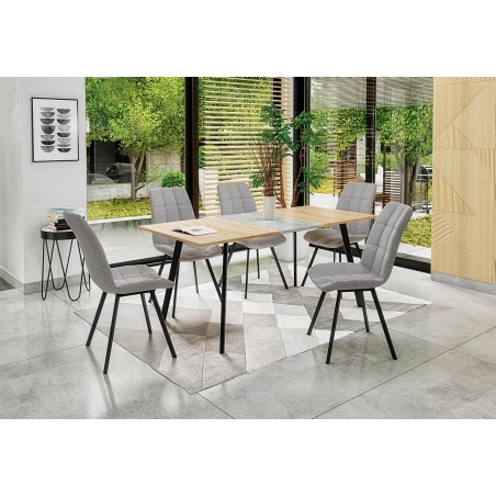 Stylowy Stół rozkładany Albon 120x80 Dąb sonoma/Popiel Halmar do jadalni, kuchni i salonu.