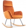 Hoover orange velvet rocking armchair Signal