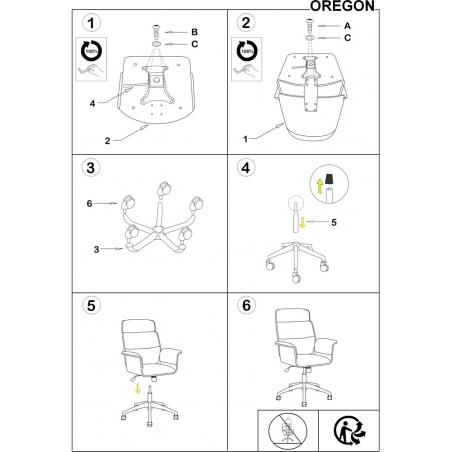 Oregon black&amp;nut cabinet office chair Signal