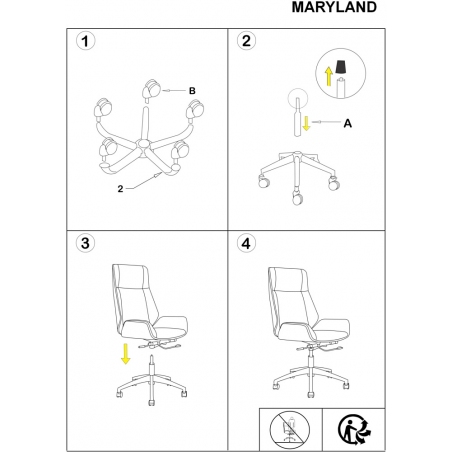 Designerski Fotel gabinetowy obrotowy Maryland Czarny/Orzech Signal do komputera.
