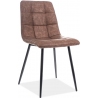 Look brown quilted faux leather chair Signal