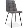 Look grey quilted faux leather chair Signal