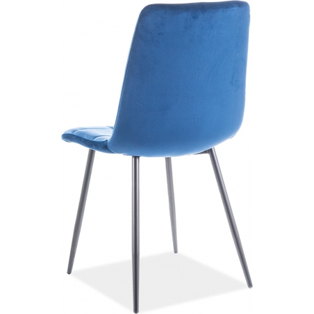 Mila Velvet navy blue quilted velvet chair Signal