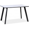 Stylowy Stół prostokątny Samuel 120x80 Biały marmur/Czarny Signal do kuchni, restauracji lub kawiarni.