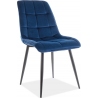 Chic Velvet navy blue quilted velvet chair Signal