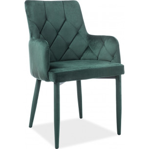 Ricardo Velvet green velvet chair with armrests Signal