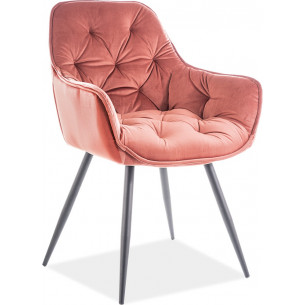 Cherry Velvet pink velvet chair Signal