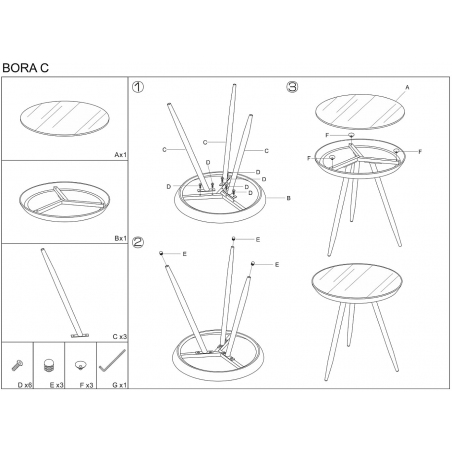 Bora 42 chrome glass round coffee table Signal