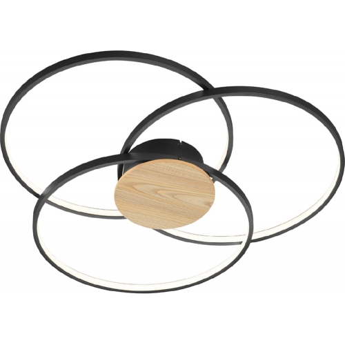 Sedona 80 Led black matt modern ceiling lamp Trio
