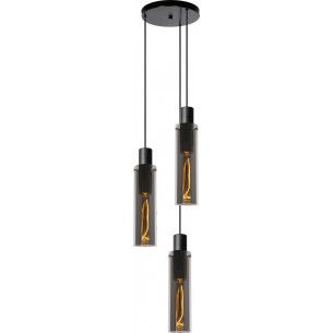 Orlando III smoke glass glass pendant lamp Lucide