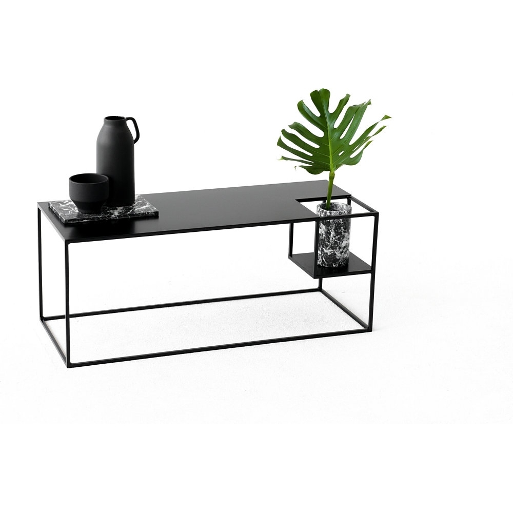 Designer Object007 100x40 black industrial coffee table NG Design