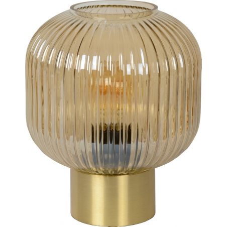 Maloto amber&amp;brass glass table lamp Lucide