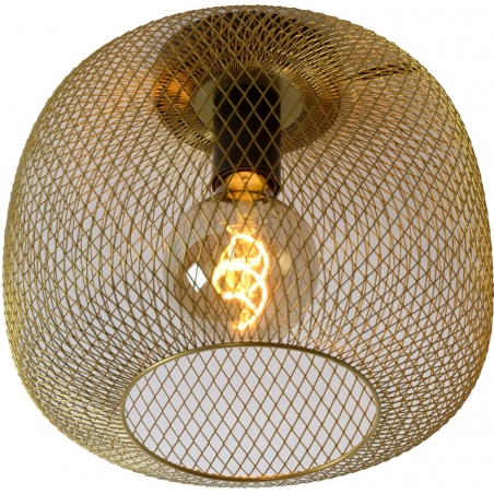 Mesh 30 brass&amp;black mesh ceiling lamp Lucide