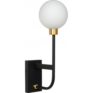 Berend II black glass bathroom wall lamp Lucide