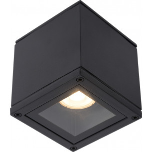 Aven Square black bathroom ceiling lamp Lucide